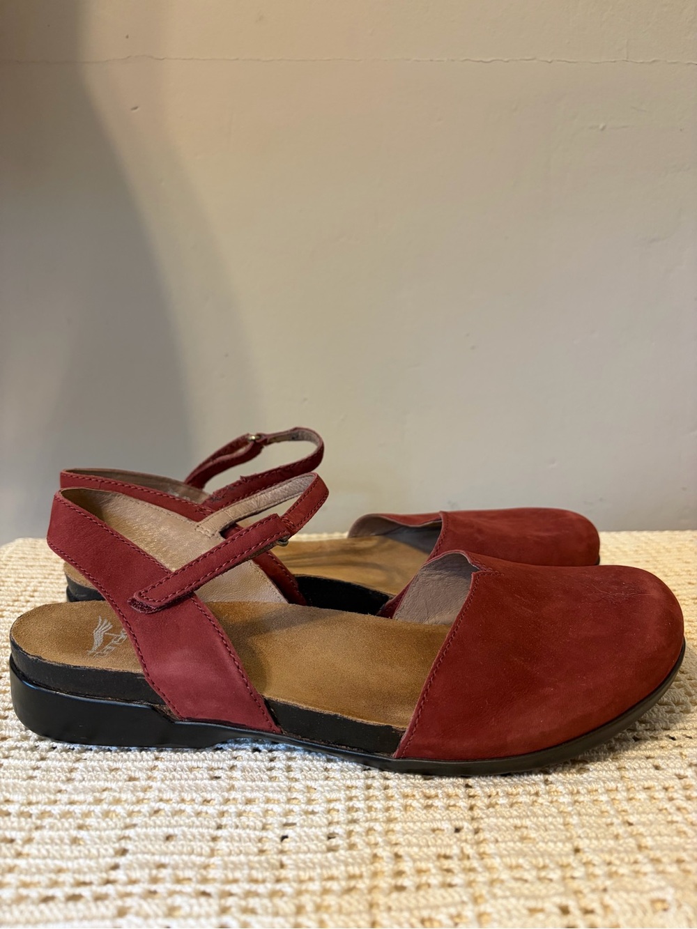 Dansko Wine Nubuck Leather Mary Jane Shoes